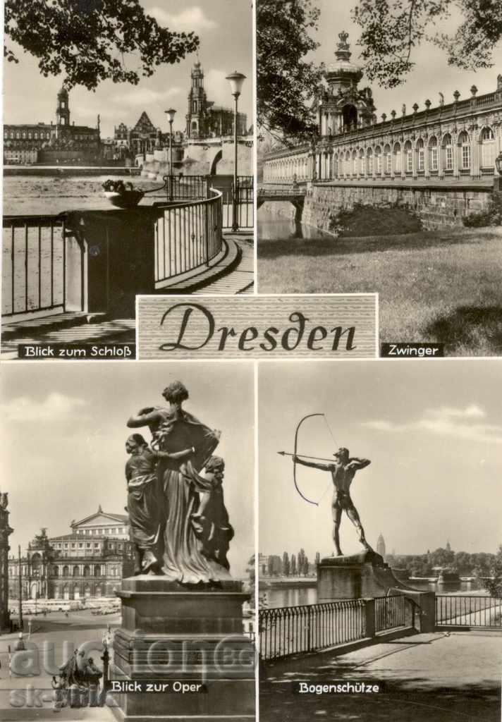 Postcard - Dresden, a collection of 4 views