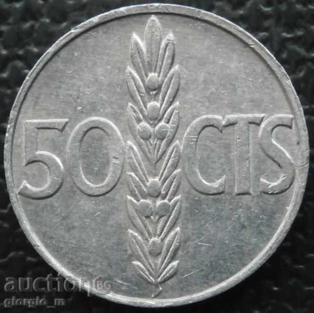 50 tsentimos 1966 - Spania