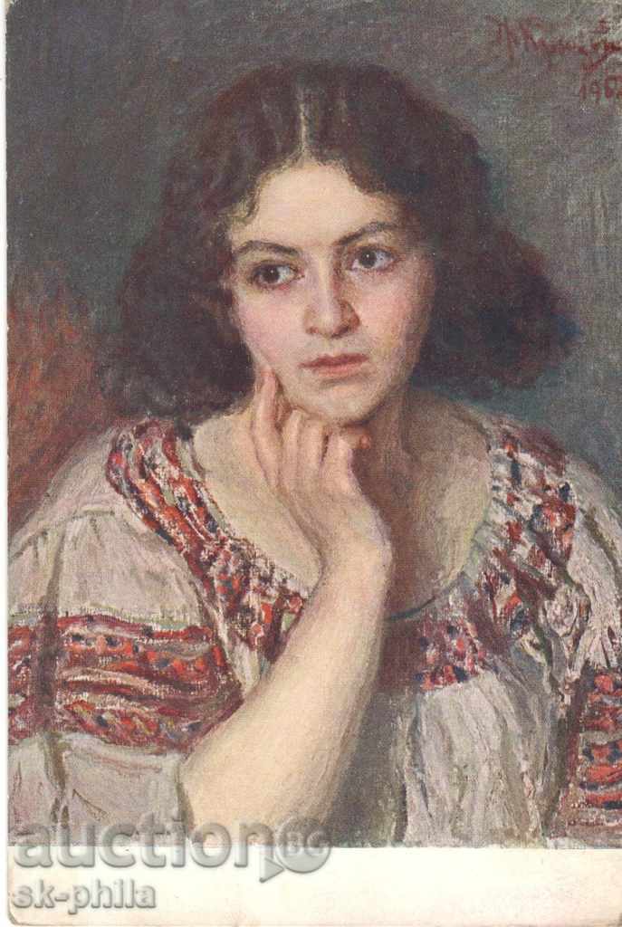 Καρτ ποστάλ - Μ Ν Kuznetsova / 1880-1966 / - τραγουδιστή