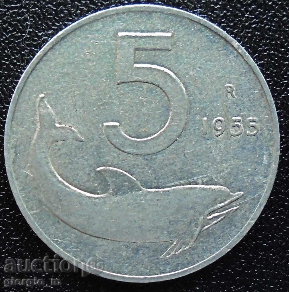 5 лири 1955 Италия