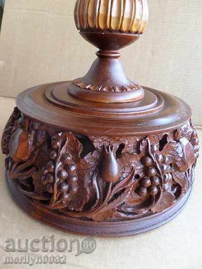 Carved fruit bowl wooden nightstand bowl with wood carving with price 677.00 BGN | € 346.14