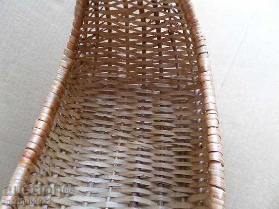 Old wicker basket, wooden basket, panner - 5 Old wicker basket, wooden basket, panner - 5