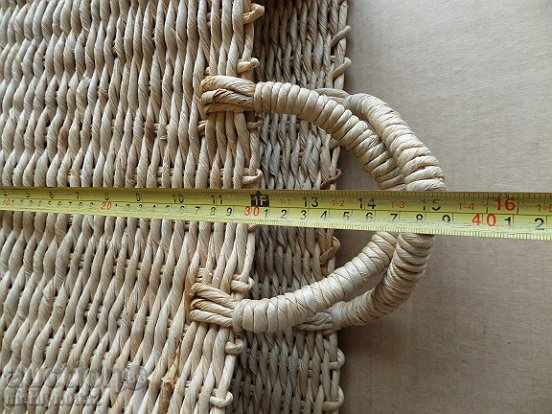 Auction Old knit bag basket, wooden basket, panner Auction Old knit bag basket, wooden basket, panner