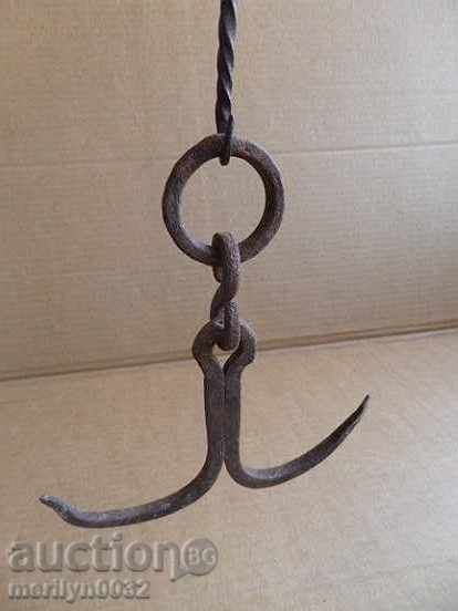 Old forged hook with roller, crane, anchor with price 36.00 BGN | € 18.41 Old forged hook with roller, crane, anchor with price 36.00 BGN | € 18.41