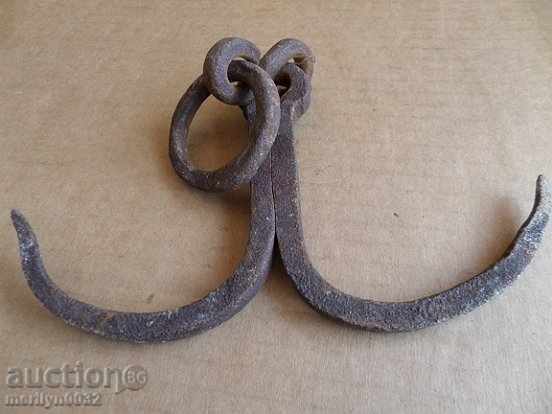 Old forged hook with roller, crane, anchor - 5 Old forged hook with roller, crane, anchor - 5