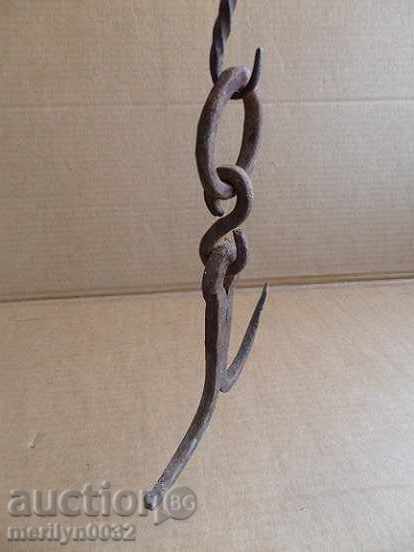 Old forged hook with roller, crane, anchor - 6 Old forged hook with roller, crane, anchor - 6