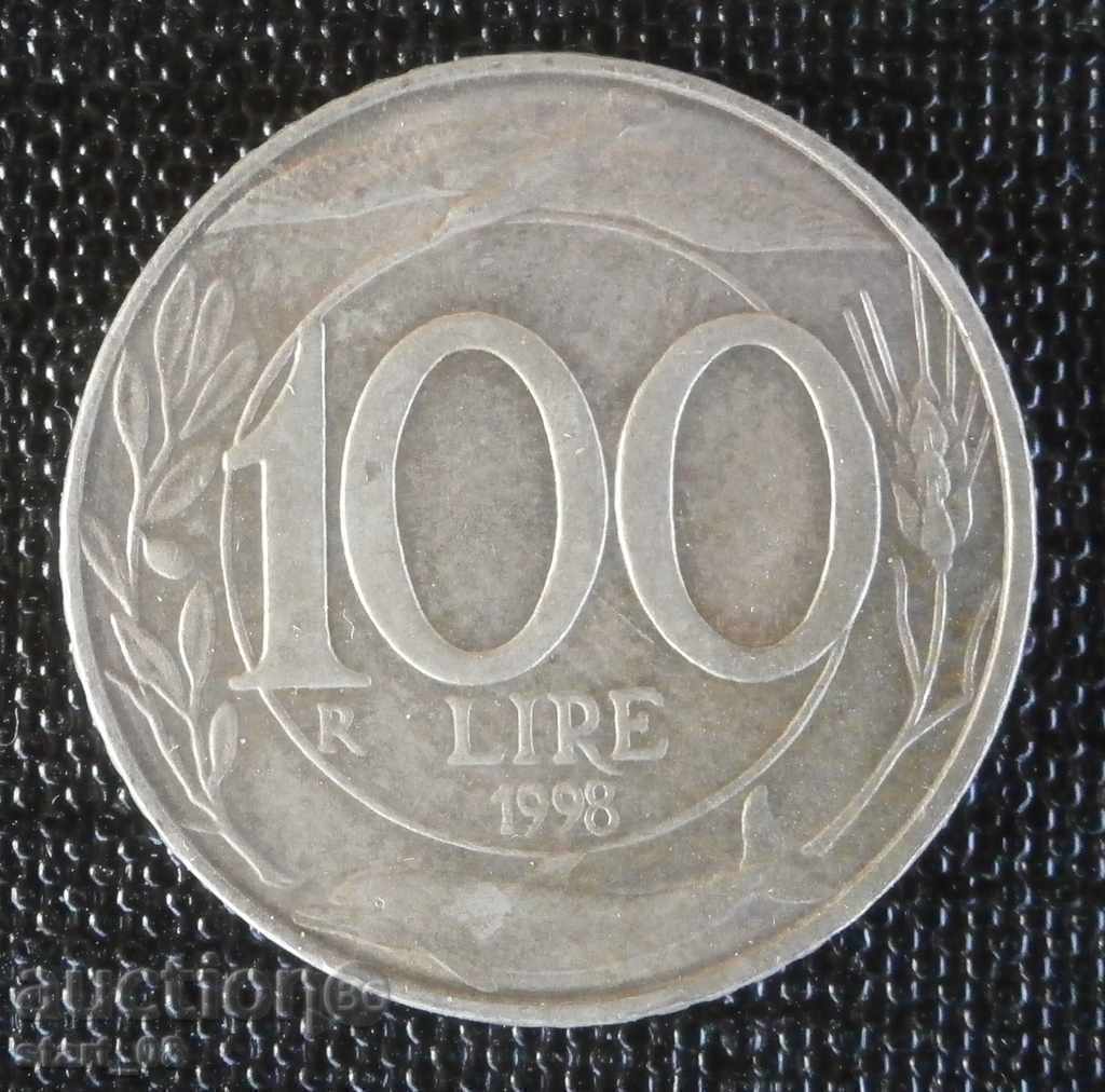 Италия - 100 лири 1998г.