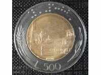 Ιταλία - 500 λίρες το 1986.