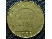 Ιταλία - 200 λίρες το 1980.