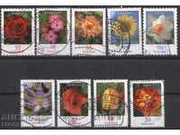 9 Клеймовани марки Флора Цветя МИКС от Германия