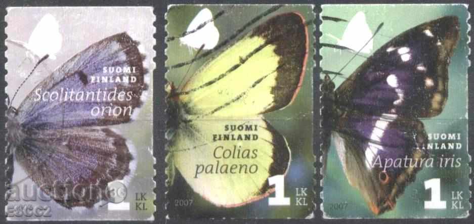 Клеймовани марки Фауна Пеперуди 2007 от Финландия