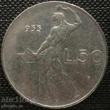 Italy - 50 lira 1955