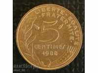 Γαλλία - 5 centimes 1988