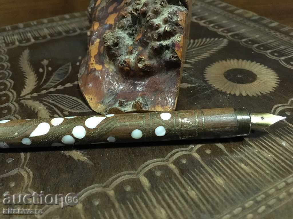 Auction A pen holder with a sign OHRID Auction A pen holder with a sign OHRID