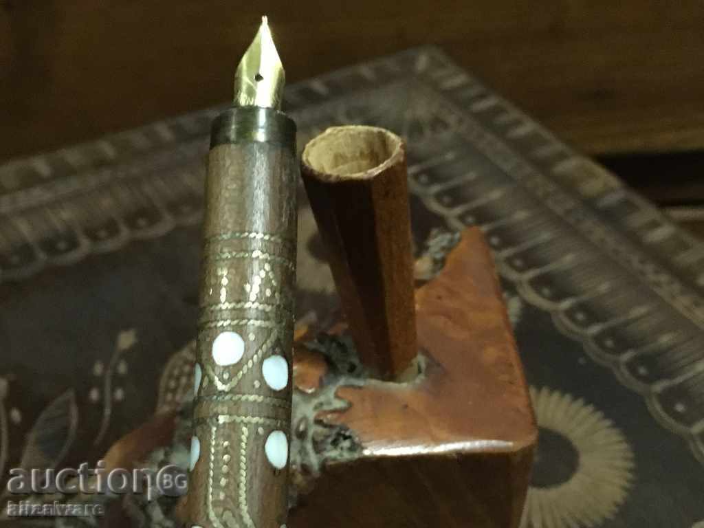 A pen holder with a sign OHRID - 6 A pen holder with a sign OHRID - 6