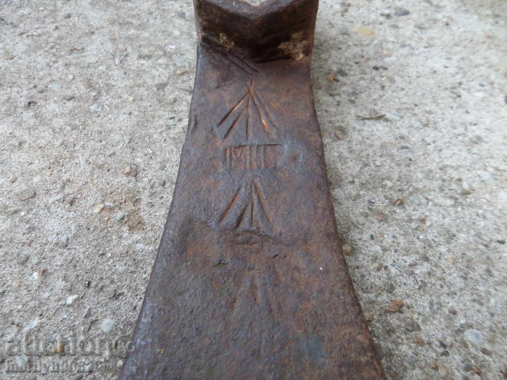 Old forged turntable, wrought iron, picking, tool, top - 7 Old forged turntable, wrought iron, picking, tool, top - 7