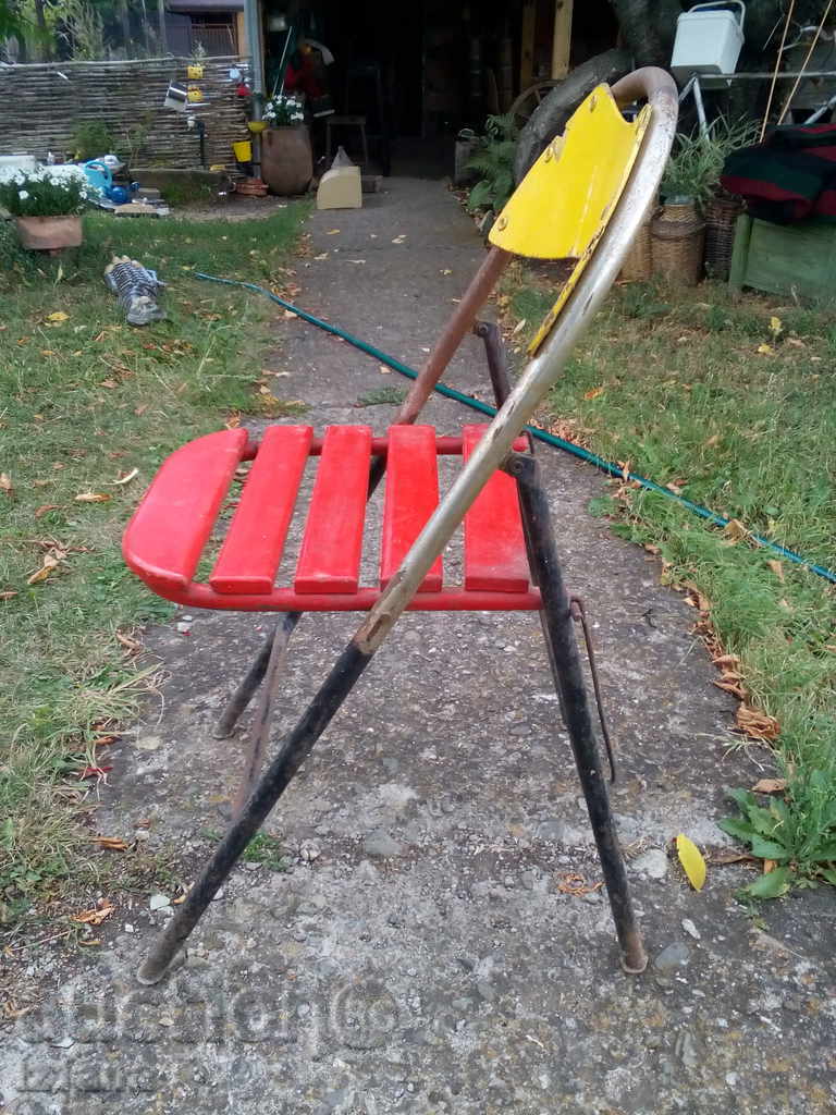 Delivery of An old folding chair Delivery of An old folding chair