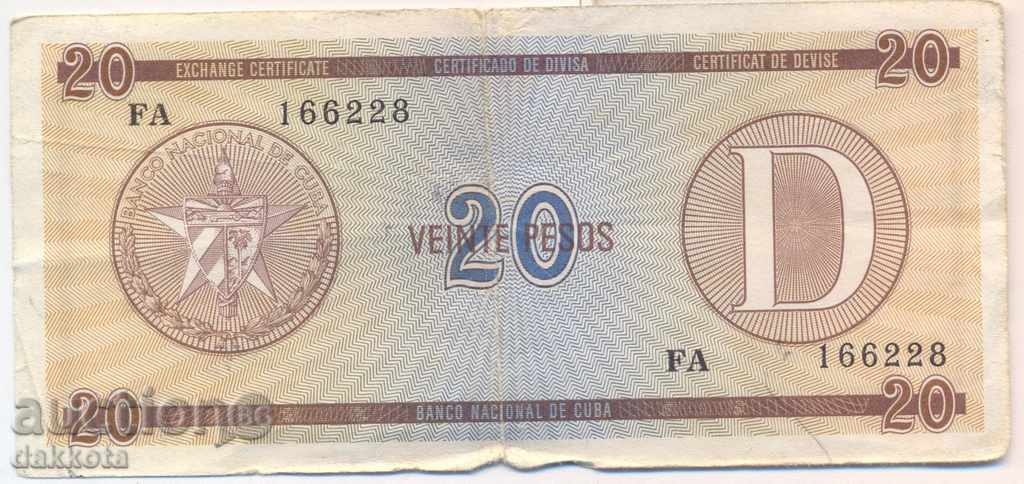 Cuba 20 pesos for foreign tourists