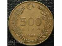 500 liră 1989g.- Turcia