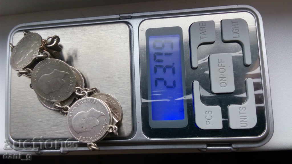 Bracelet of silver Romanian coins with price 100.00 BGN | € 51.13 Bracelet of silver Romanian coins with price 100.00 BGN | € 51.13