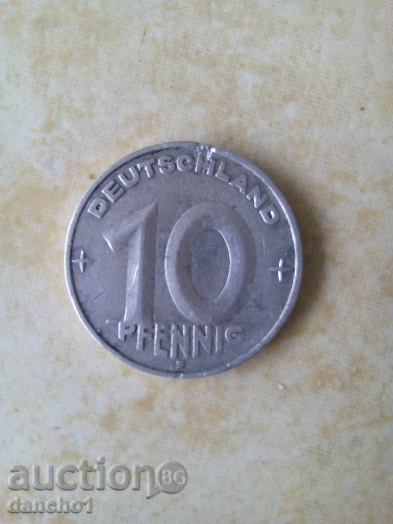 10 PFENNING G.D.R. 1952 "Καλά" με τιμή € 4.60 | 9.00 BGN 10 PFENNING G.D.R. 1952 "Καλά" με τιμή € 4.60 | 9.00 BGN