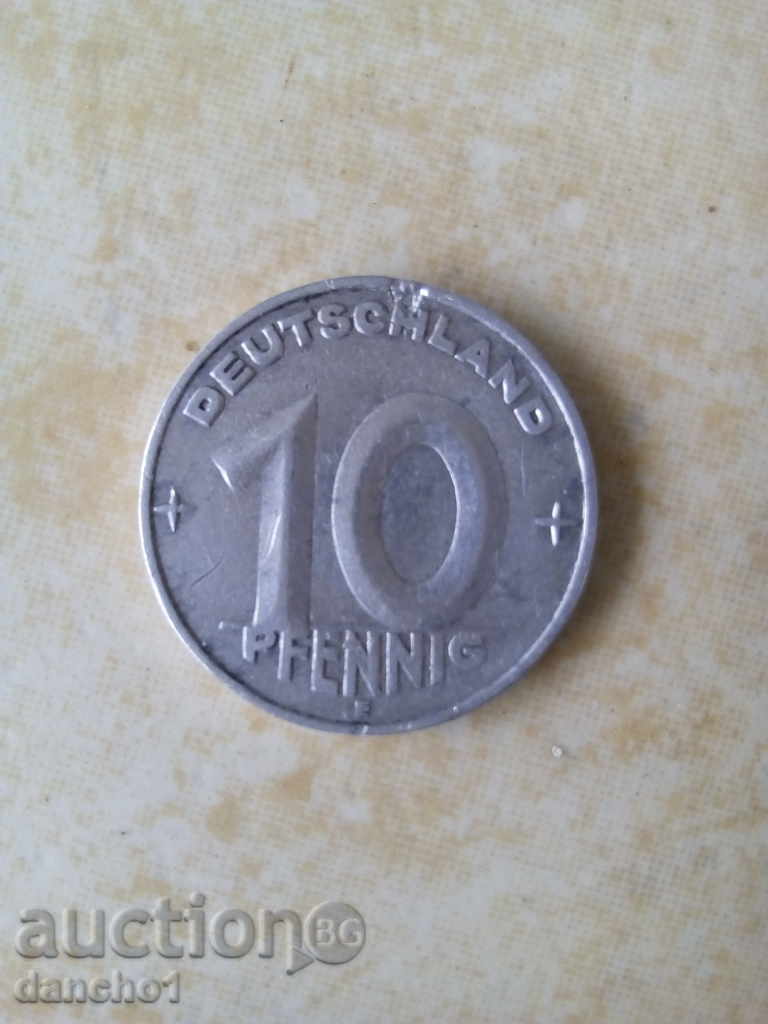 10 PFENNING G.D.R. 1952 "Καλά" 10 PFENNING G.D.R. 1952 "Καλά"