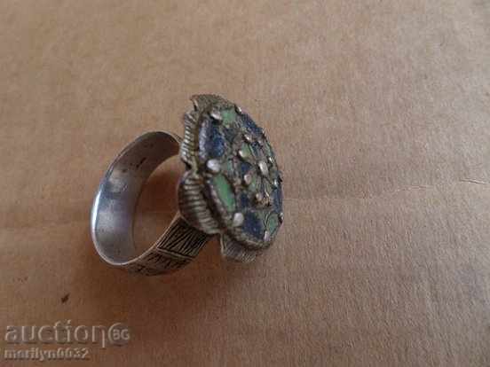 Delivery of Renaissance silver ring with enamel, silver, jewelry, jewel Delivery of Renaissance silver ring with enamel, silver, jewelry, jewel