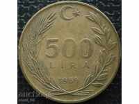Turcia - 500 liras 1989