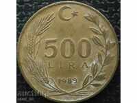 500 liră 1989g.- Turcia