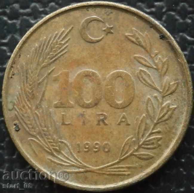 100 liră 1990g.- Turcia