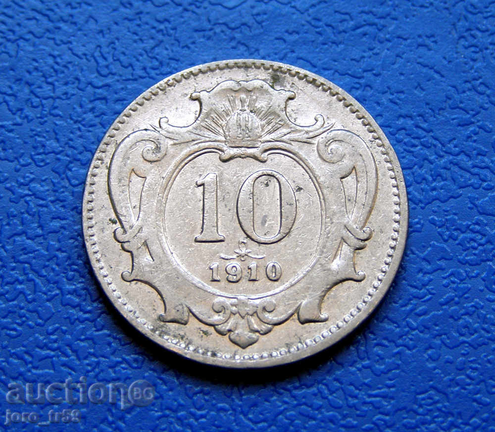 Австрия - 10 хелера /10 Heller/ – 1910 г.