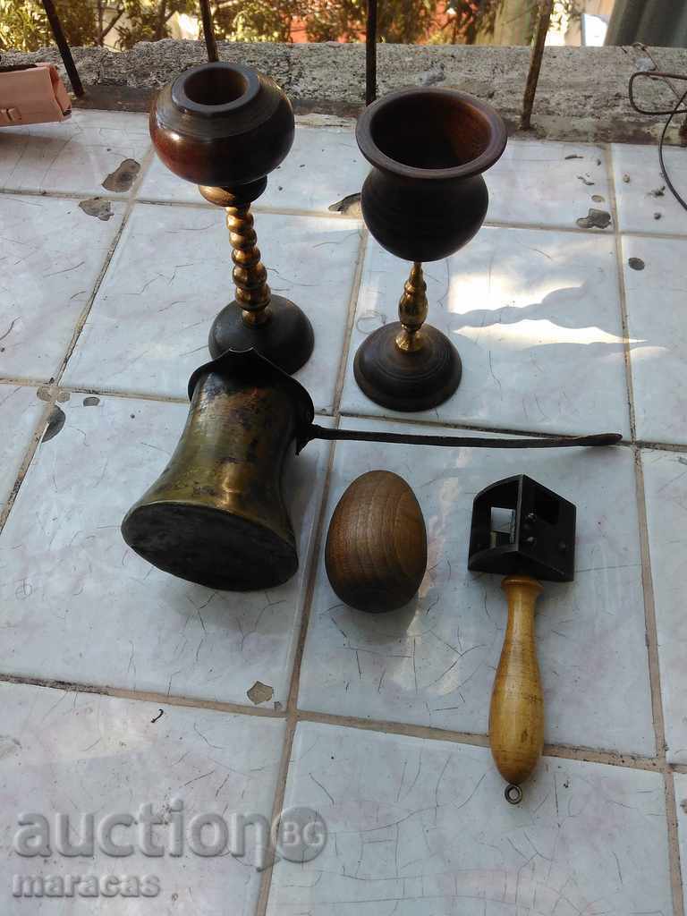 Общт лот от джезве,свещници и призма Общт лот от джезве,свещници и призма