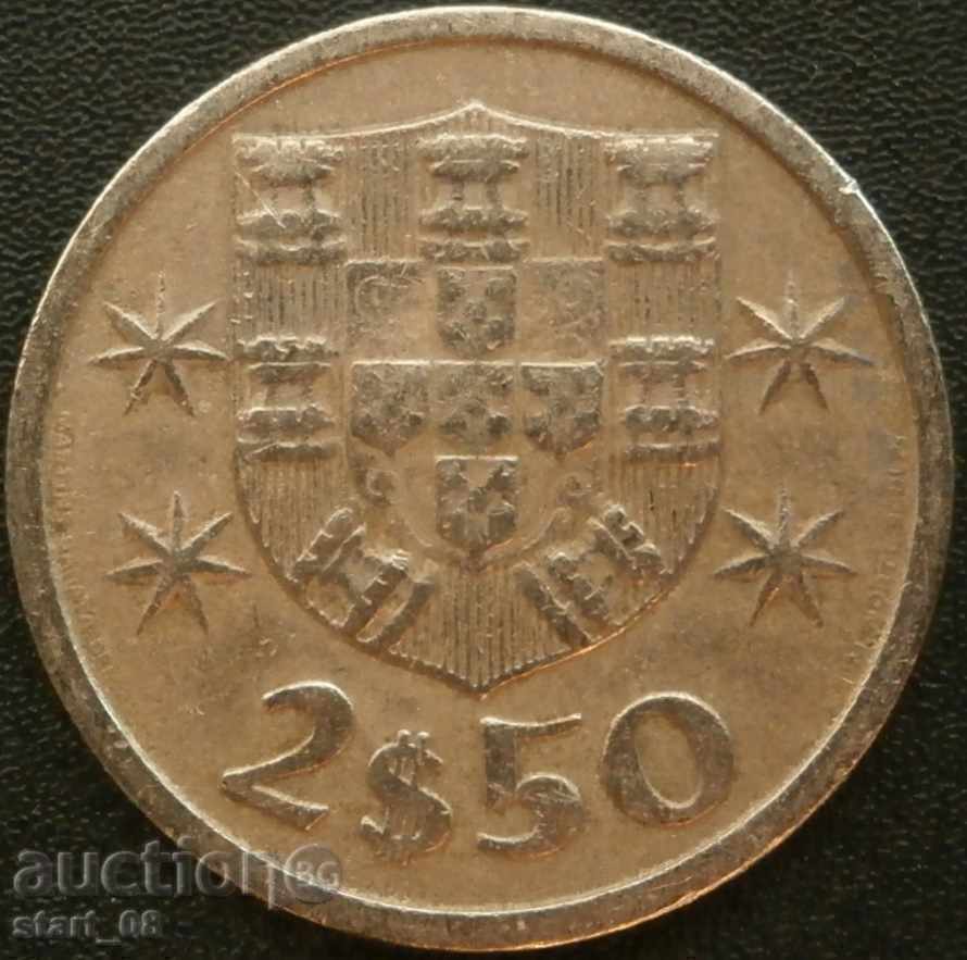 Portugalia 2 $ 50 escudos 1964.