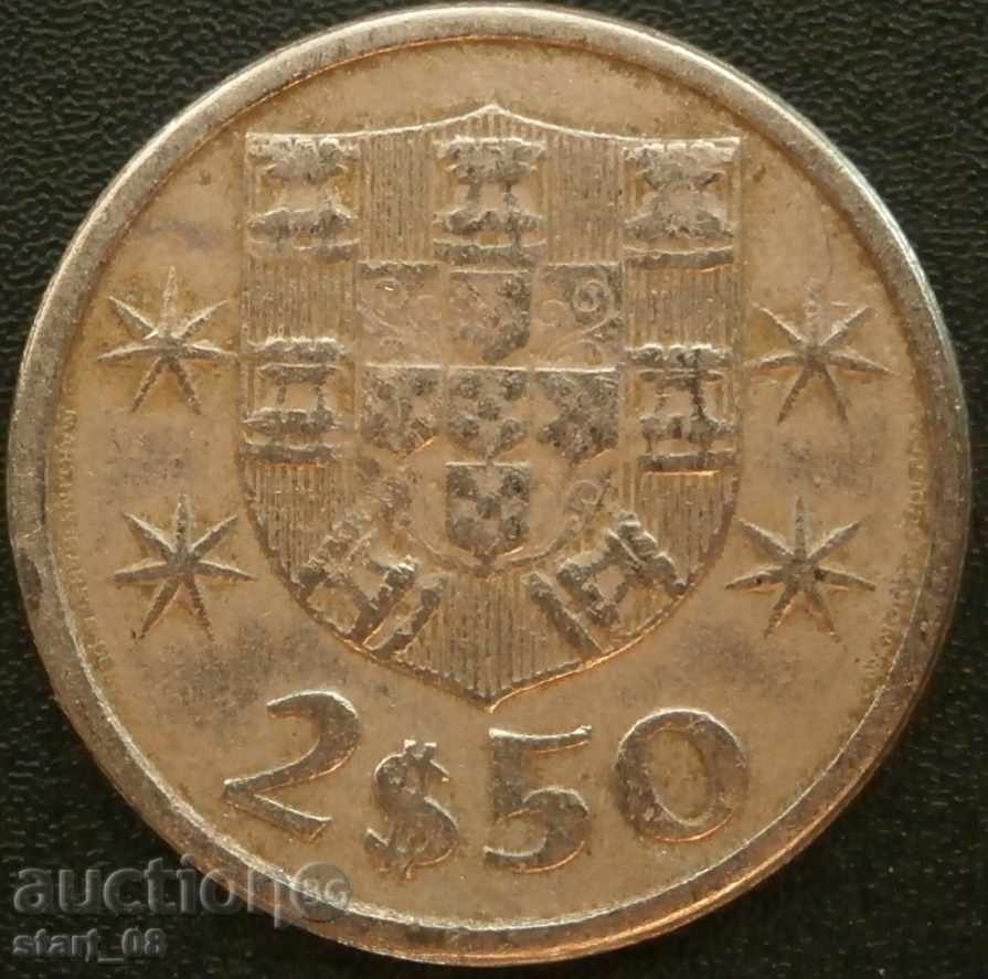 Portugalia 2 $ 50 escudos 1963.