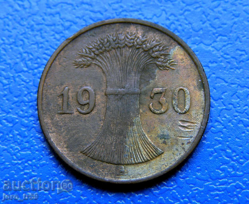 Германия 1 пфениг /1 Reichspfennig/ - 1930A с цена 0.80 лв. | € 0.41 Германия 1 пфениг /1 Reichspfennig/ - 1930A с цена 0.80 лв. | € 0.41