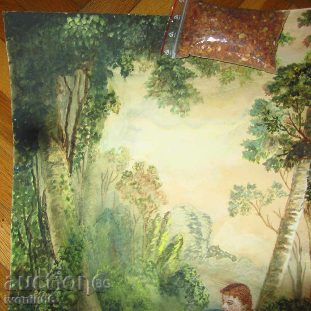 huge ancient masterful watercolor ORIGINAL - It's worth it with price 149.00 BGN | € 76.18 huge ancient masterful watercolor ORIGINAL - It's worth it with price 149.00 BGN | € 76.18