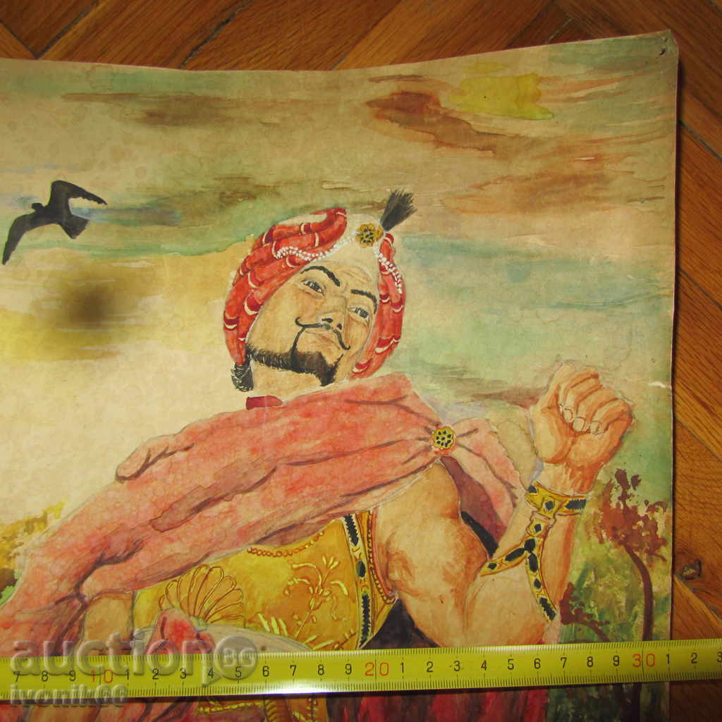 Delivery of huge ancient masterful watercolor ORIGINAL - It's worth it Delivery of huge ancient masterful watercolor ORIGINAL - It's worth it