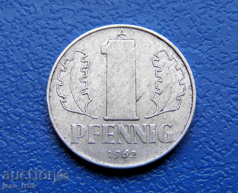 Germania - RDG - 1 pfennig 1962
