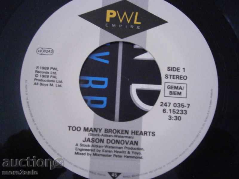 JASON DONOVAN - МАЛКА ПЛОЧА - PWL RECORDS - 4 56 291 с цена 3.95 лв. | € 2.02 JASON DONOVAN - МАЛКА ПЛОЧА - PWL RECORDS - 4 56 291 с цена 3.95 лв. | € 2.02