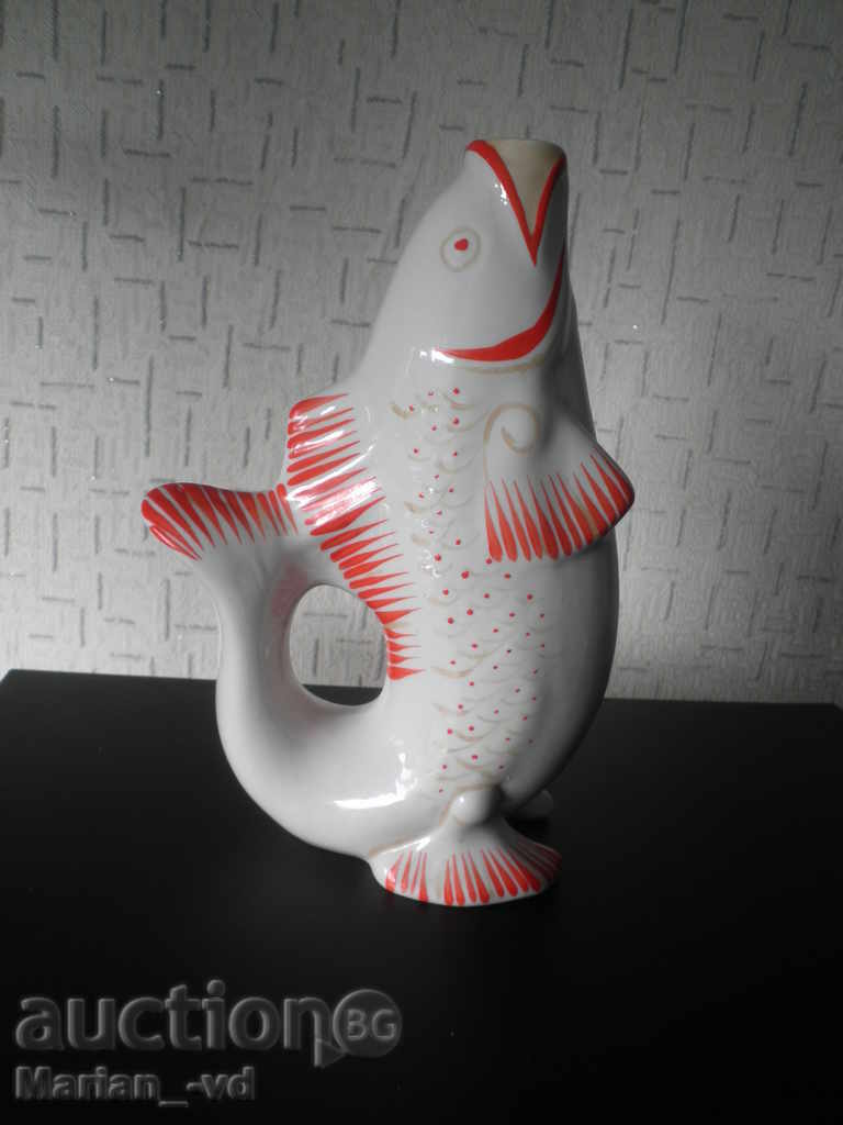 Porcelain vase with fish form