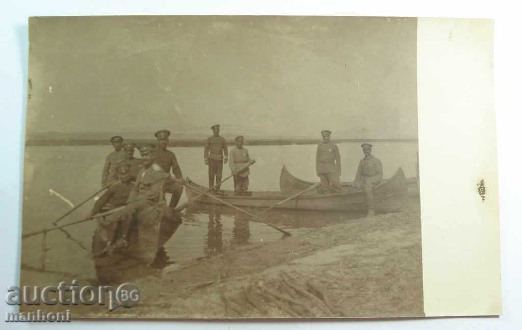 3424 Царство България фото офицери на Дунава 1916г. ПСВ