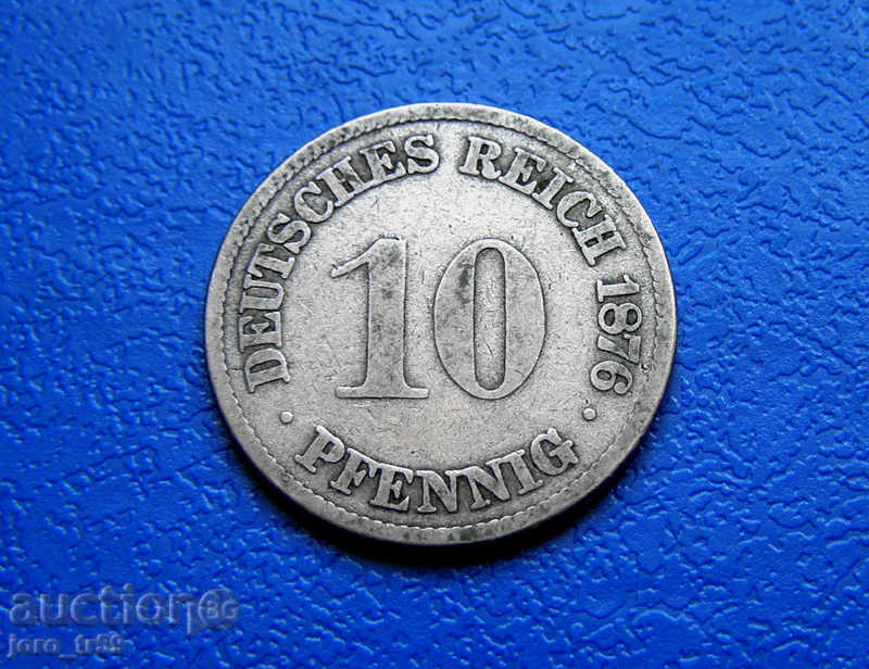 Германия 10 пфенига /10 Pfennig/ 1876A