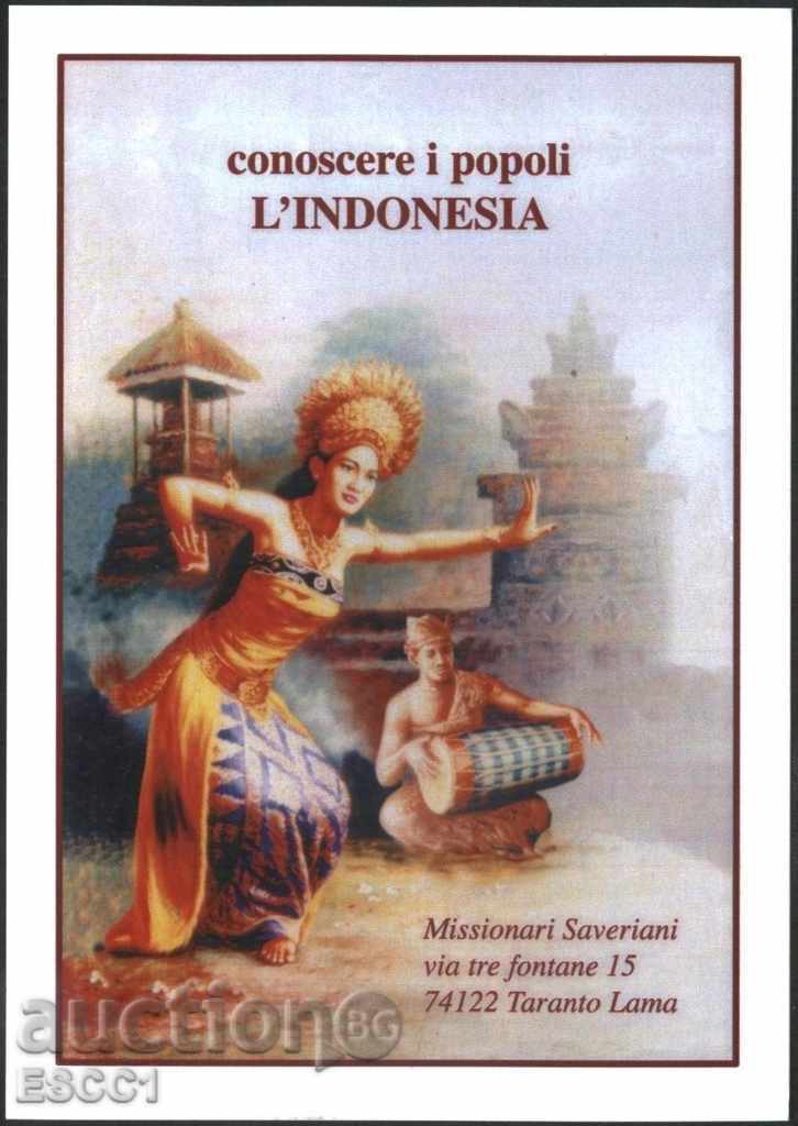 Felicitare Folclor Indonezia 2017 de imprimare Fatima Italia