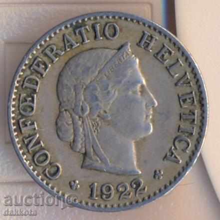 Elveția 5 rappelling 1922 cu preț 2.20 BGN | € 1.12