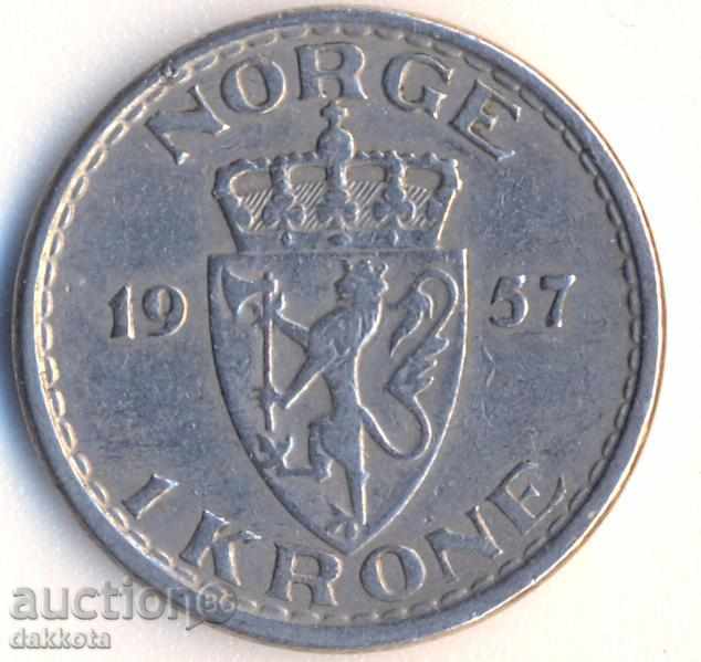 Норвегия 1 крона 1957 година