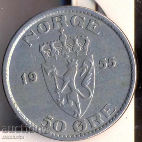 Норвегия 50 йоре 1955 година