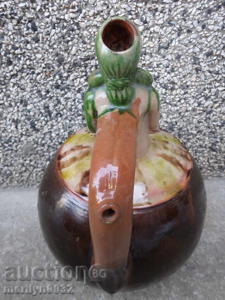 Old pitcher girl, pottery, jar, crown - 6