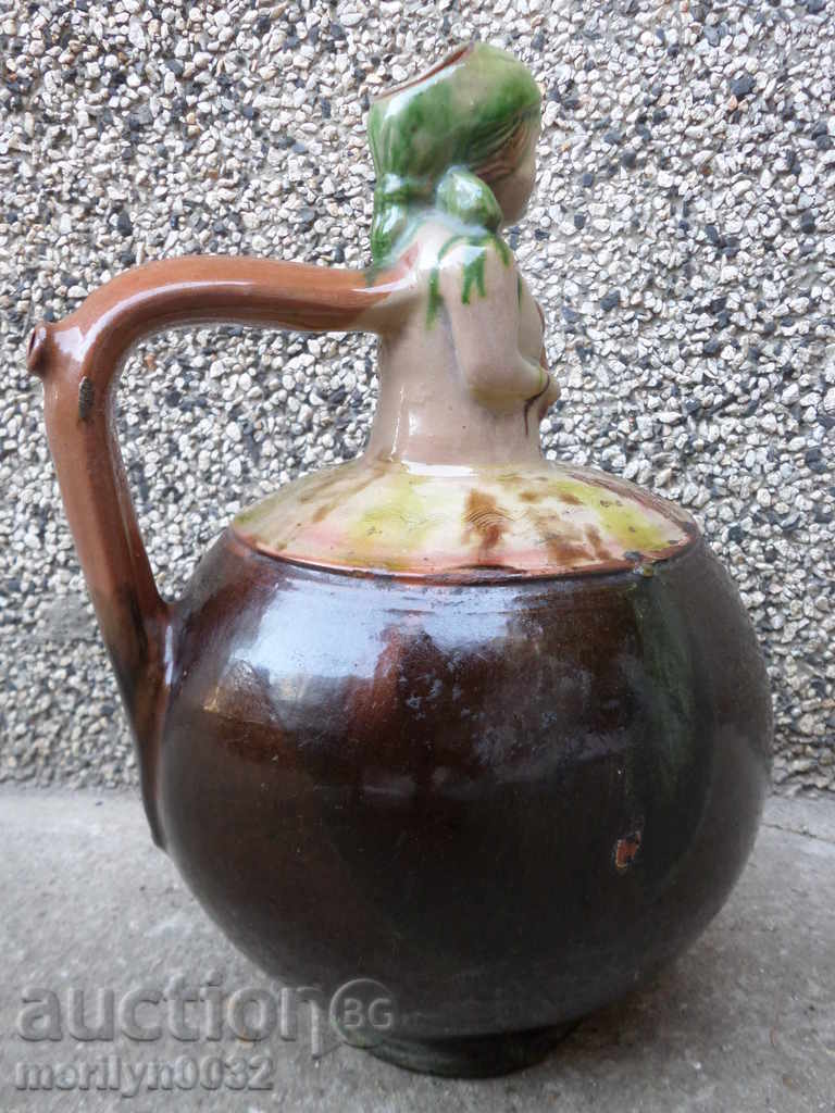 Old pitcher girl, pottery, jar, crown - 7