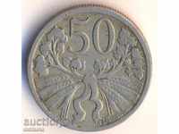 Чехословакия 50 халера 1921 година