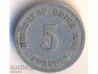 Germania 5 pfennig 1898a